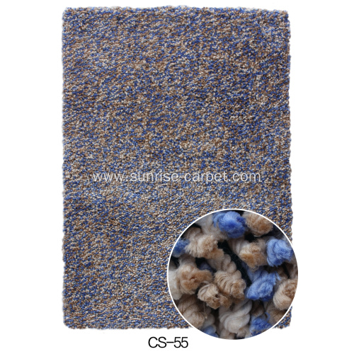 Polyester Thick Space Dyed Yarn Carpet